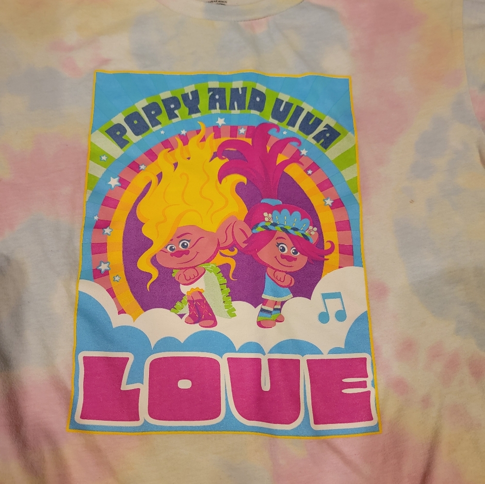 Dreamworks Trolls Tie Dye Graphic T-Shirt - Picture 2 of 8